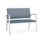 Lesro Newport 2 Seat Tandem Seating Metal Frame No Center Arms, Silver, RS Rain Song Back, MD Titan Seat NP1501 - alternate 1